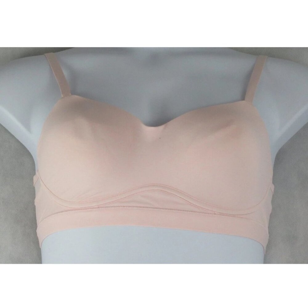 Calvin Klein Women's Perfectly Fit Flex Lightly Lined Bralette, Pink, Large